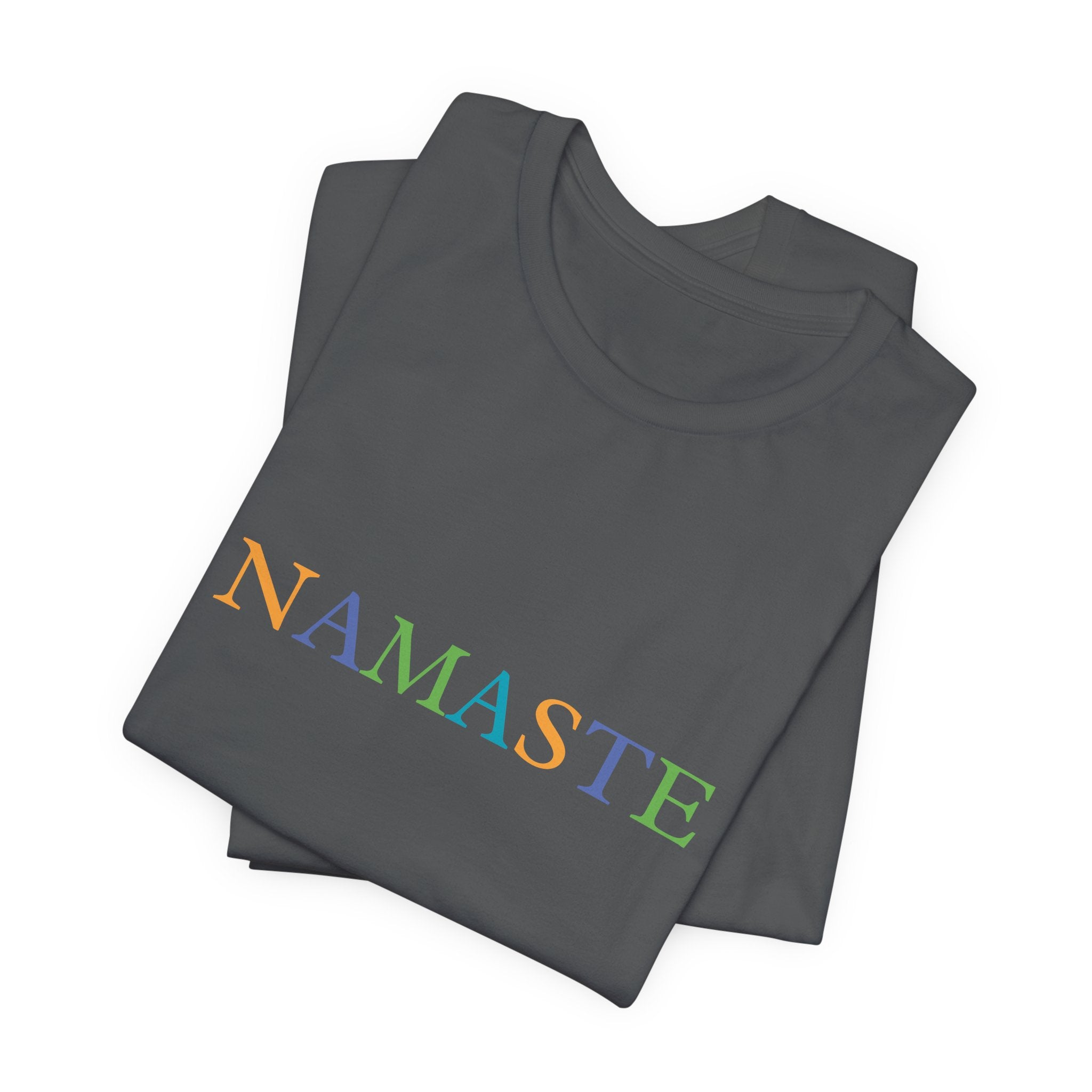 เสื้อยืดคอกลม NAMASTE สำหรับผู้ชายและผู้หญิง Tramunquiero