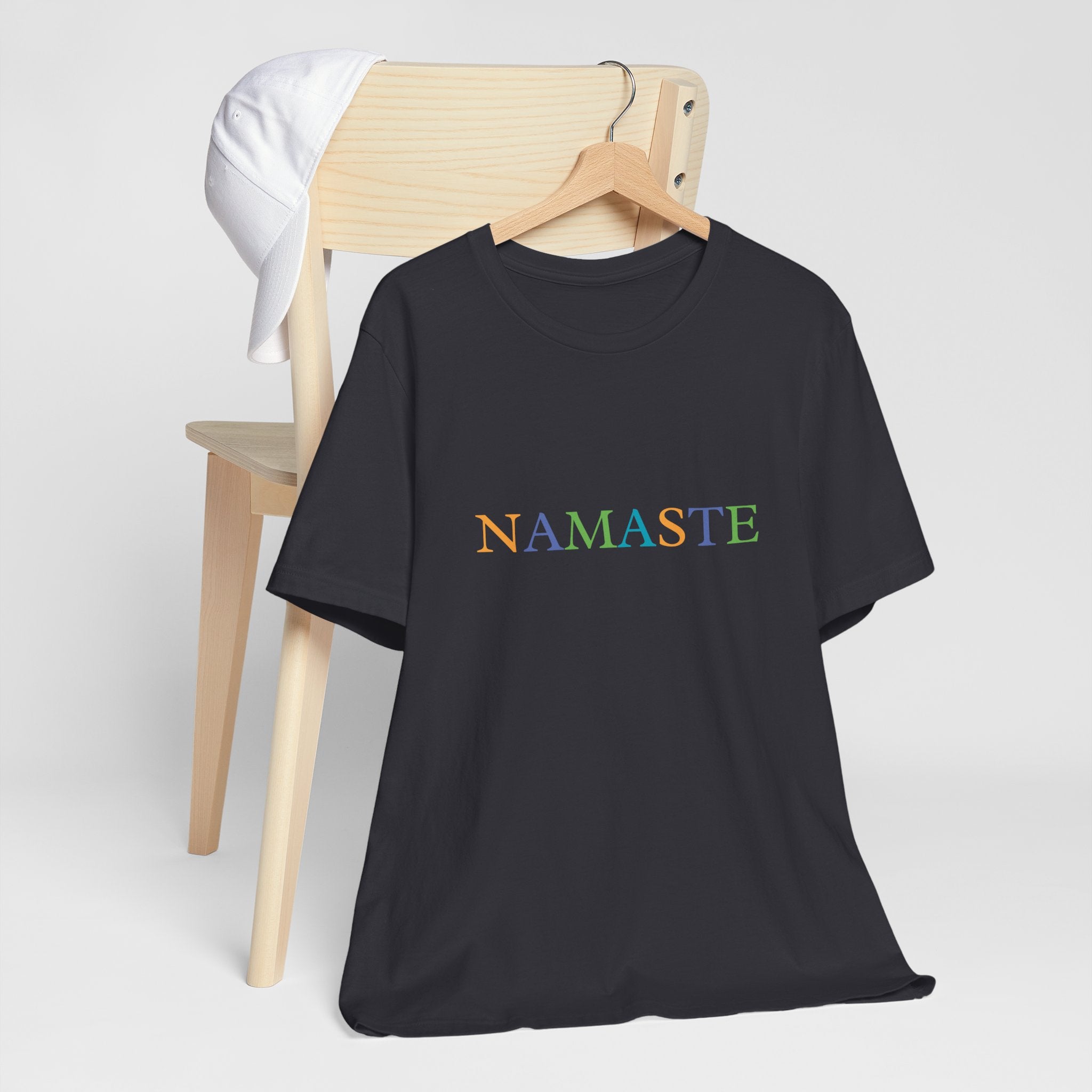 เสื้อยืดคอกลม NAMASTE สำหรับผู้ชายและผู้หญิง Tramunquiero