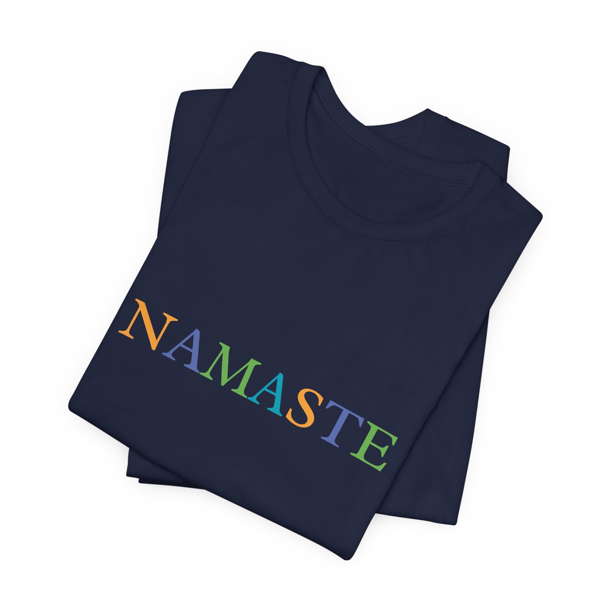 เสื้อยืดคอกลม NAMASTE สำหรับผู้ชายและผู้หญิง Tramunquiero